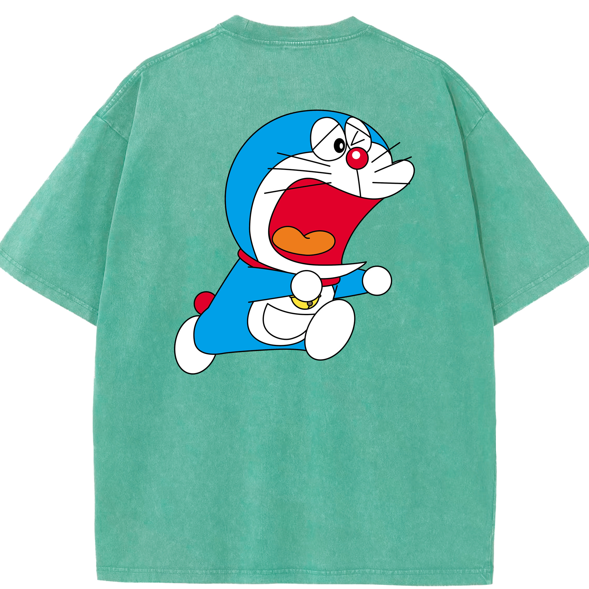 （画像用） ドラえもん Doraemon 綿100% ヴィンテージ風 半袖Tシャツ（背面プリント）